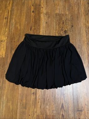 Thrive Black Circle Skater Skirt with Bubble Hem